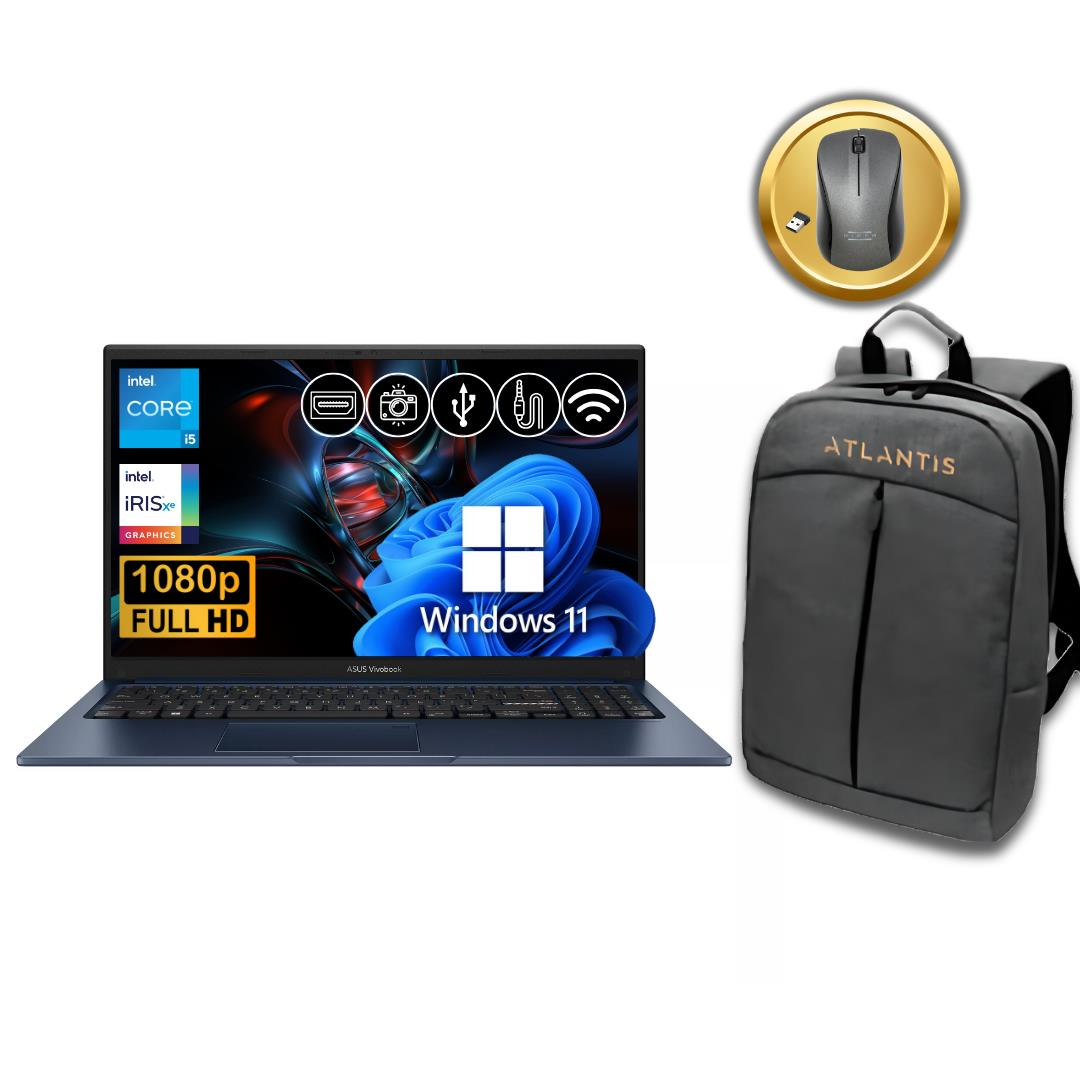 Asus Vivobook 15  i5-1334U 40GB 128 GB M.2 SSD X1504VA-NJ2405 ATL115 15.6'' W11Pro Notebook +Çanta&Mouse