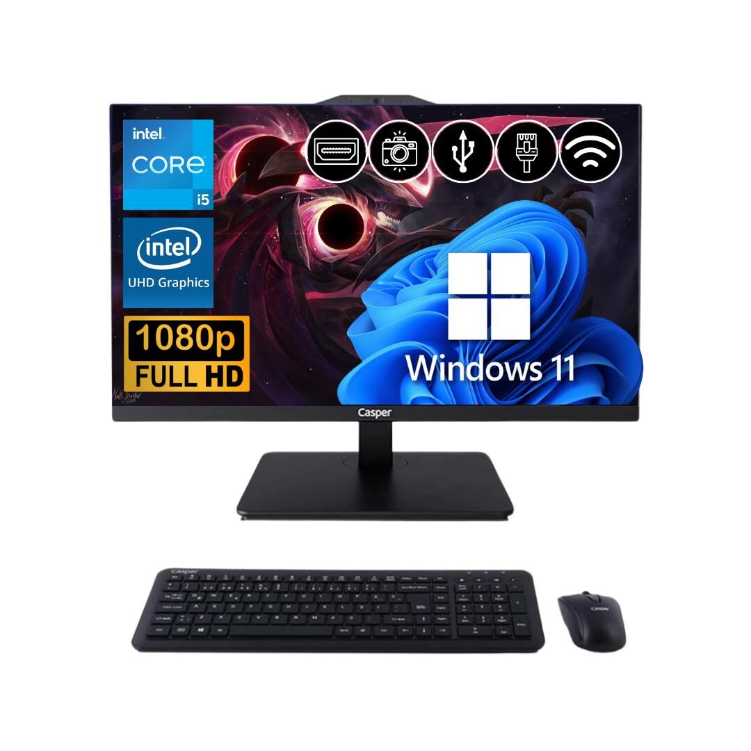 CASPER NİRVANA  İ5-13420H 32GB 1TB M.2 SSD A90.1342-BE00X-V-S ATL11  23.8'' W11Pro  All In One Bilgisayar