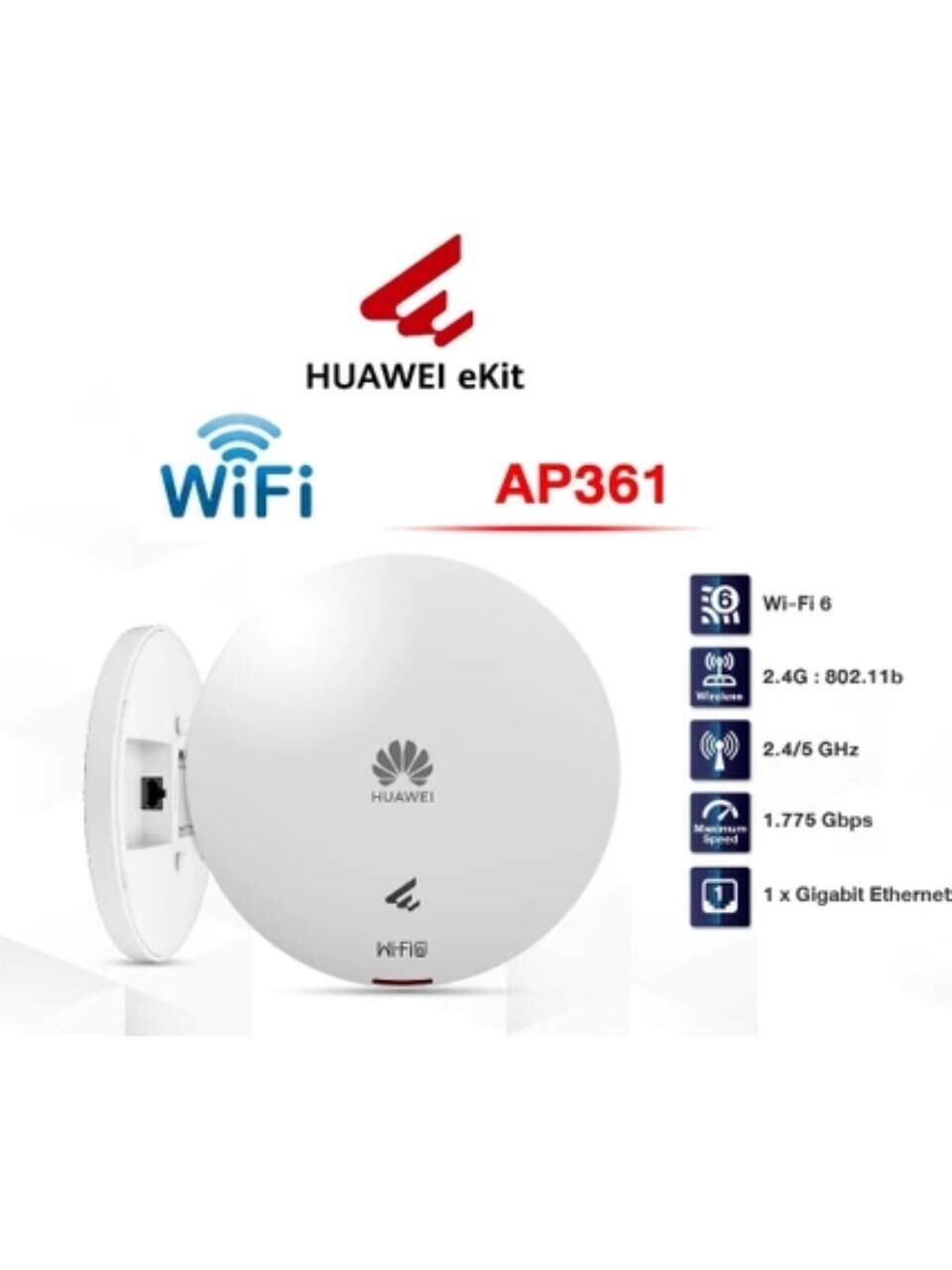 Huawei Ekitengine AP361 – Profesyonel Wi-Fi 6 Access Point (2.4’s/5 GHz)