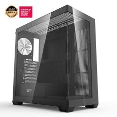 AIGO DS900 AT-750W 80+ Bronze USB3.0 Type-C 4×12CM Fan Temperli Cam Siyah ATX Kasa