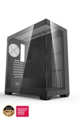 AIGO DS900 AT-750W 80+ Bronze USB3.0 Type-C 4×12CM Fan Temperli Cam Siyah ATX Kasa