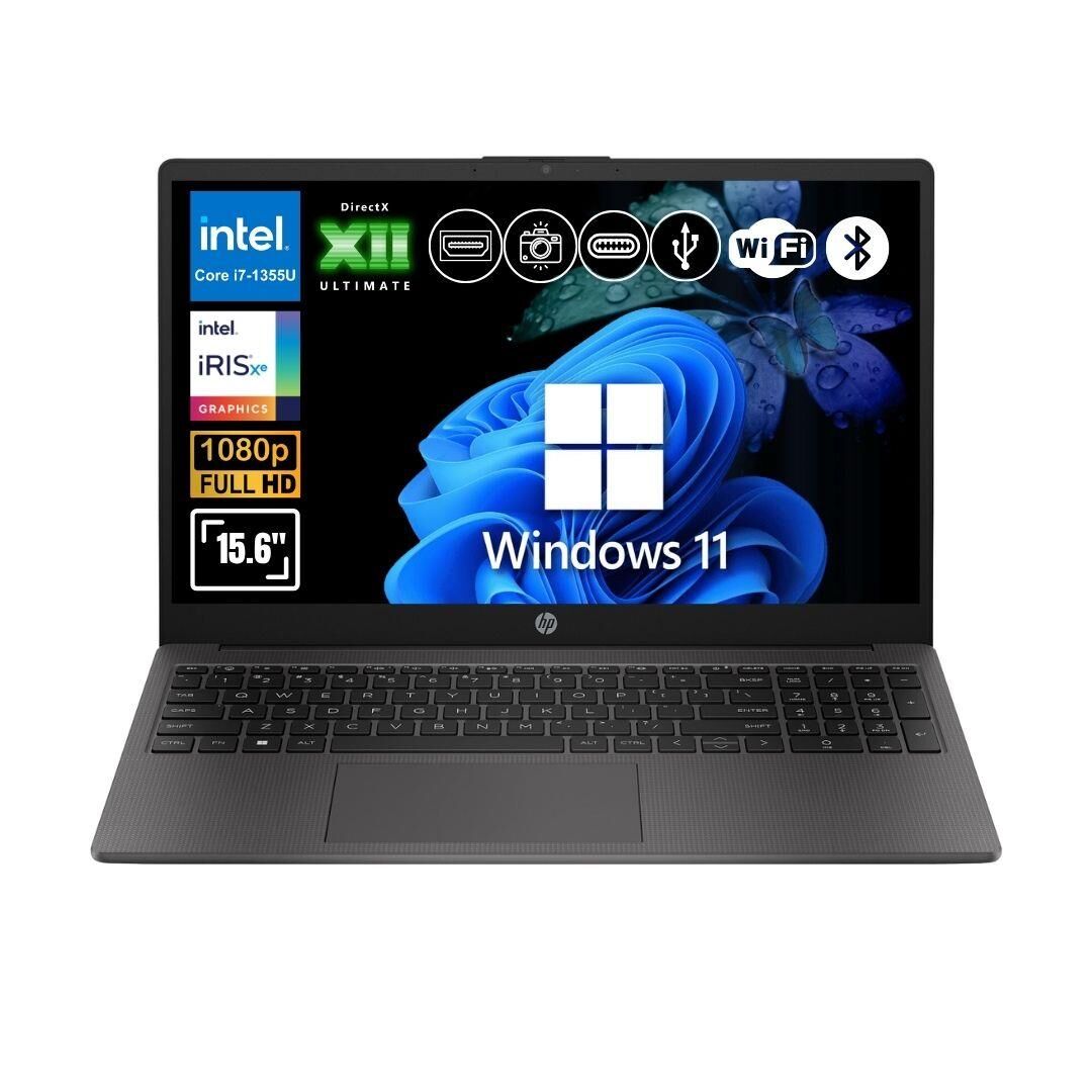 HP 250 G10 i7-1355U 40GB Ram 1TB SSD Iris Xe Graphics 15.6'' Full HD Win11Pro Notebook B9YT2ET ATL36