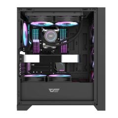 AIGO DRX70 Mesh AT-750W 80+ Bronze USB3.0 Type-C 4×12CM Fan Temperli Cam Siyah ATX Kasa