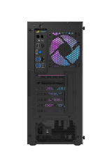 AIGO DK352 AT-650W 80+ Bronze USB3.0 4×12CM Fan Temperli Cam Siyah E-ATX Kasa