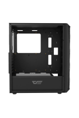 AIGO DK352 AT-650W 80+ Bronze USB3.0 4×12CM Fan Temperli Cam Siyah E-ATX Kasa