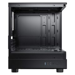 AIGO DB330M USB3.0 3×12CM Fan Temperli Cam Siyah mATX Kasa (PSU Yok)