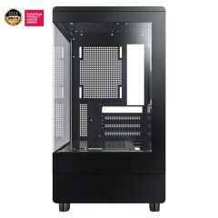 AIGO DB330M USB3.0 3×12CM Fan Temperli Cam Siyah mATX Kasa (PSU Yok)