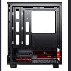 AIGO DB330M USB3.0 3×12CM Fan Temperli Cam Siyah mATX Kasa (PSU Yok)