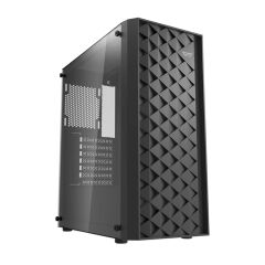 AIGO DK351 USB3.0 4×12CM Fan Temperli Cam Siyah E-ATX Kasa (PSU Yok)