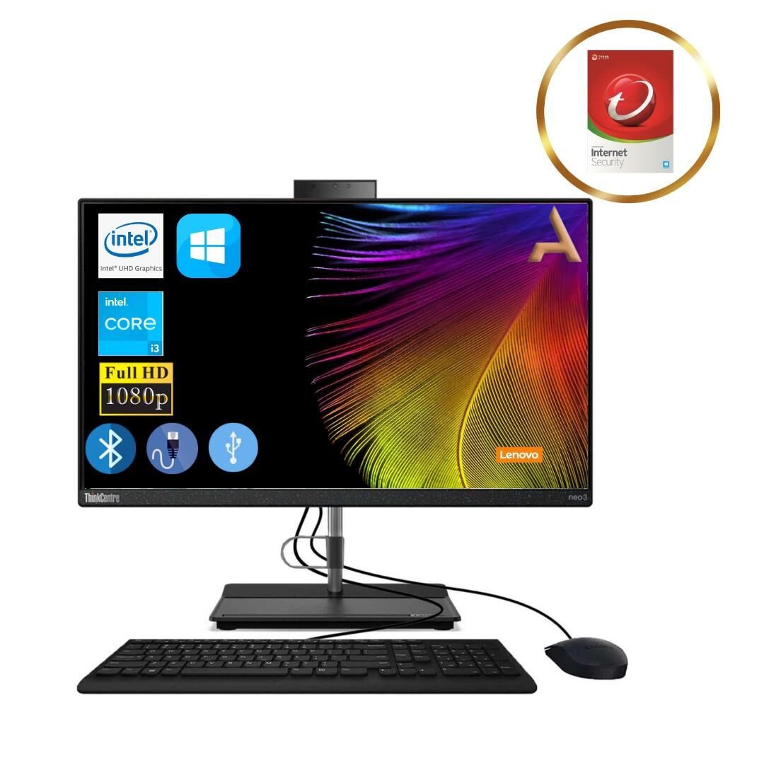 Lenovo Thinkcentre Neo 30A  I3-1215U 12GB 1TB M.2 SSD 12B3001RTX ATL17  21.5'' W11Pro All In One +Trendmicro