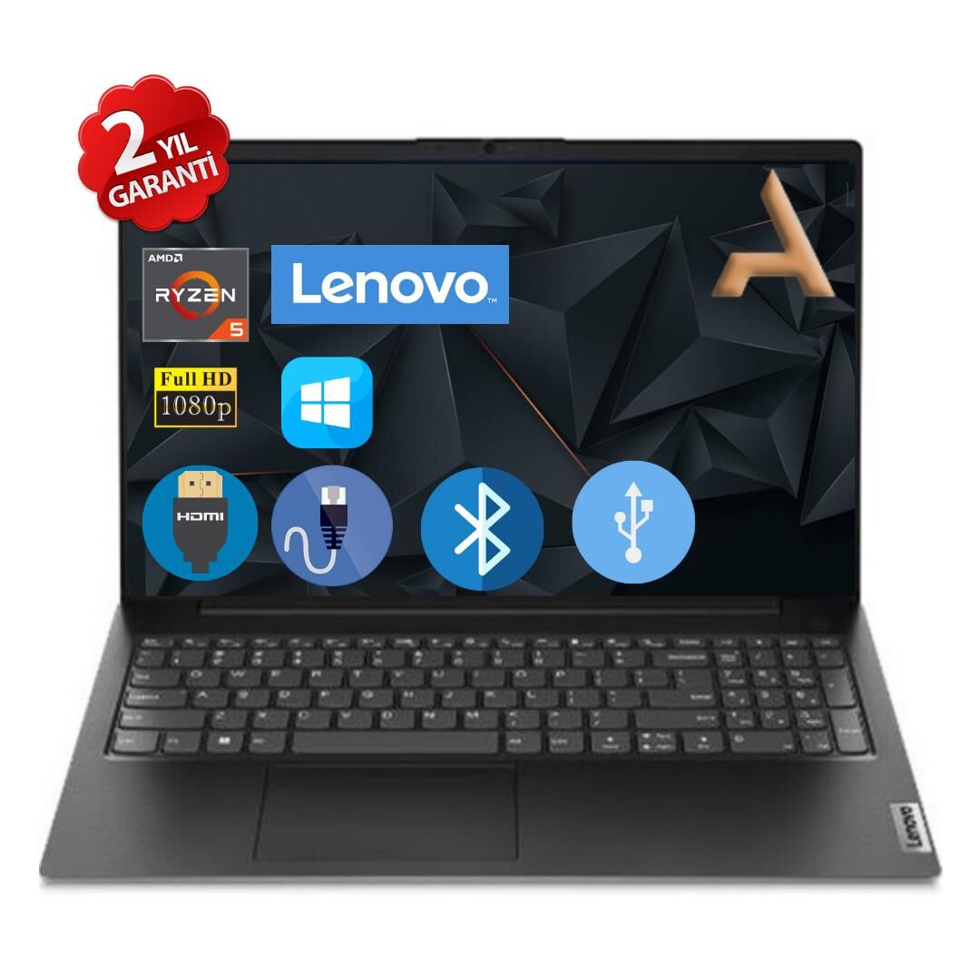 Lenovo Nb V15 RYZEN5-7520U 16 GB 2 TB SDD 82YU00QYTXZ09 W10 PRO 15.6'' HD Taşınabilir Bilgisayar
