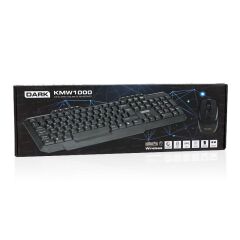 DARK KMW1010 KABLOSUZ Q MULTIMEDIA KLAVYE + MOUSE SET SIYAH